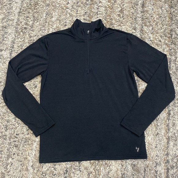 REI Lightweight Half-Zip Base Layer Women's Black Quarter-Zip Pullover SZ XL - Picture 2 of 5